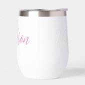 Chic Pink Gepersonaliseerde Naam in Cursief Script (Links)