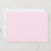 Chic Pink Gingham Pattern Notitiekaartje (Achterkant)