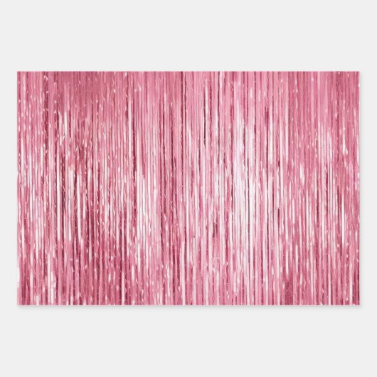 Chic Pink Glam Glitz Inpakpapier Vel (Voorkant 2)