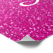 Chic Pink Glitter Ombre Kerstfeest Welkom Poster (Hoek)