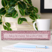 Chic Pink Glitter | Roos Gold Sparkle Naambordje