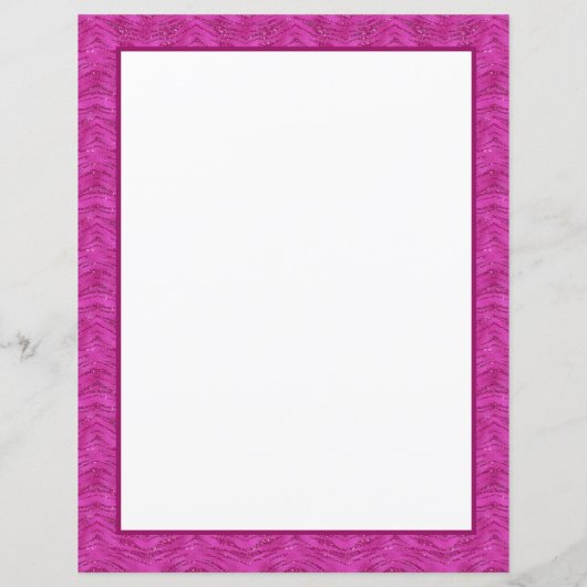 Chic Pink Glitter Zebra Pattern Personalized (Achterkant)