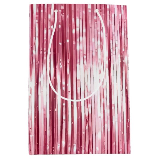 Chic Pink Glitz Medium Cadeauzakje (Voorkant)