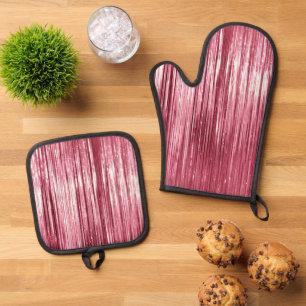 Chic Pink Glitz Ovenwant & Pannenlap Set