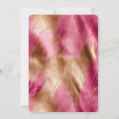 Chic Pink Gold Cowgirl Koeienhuid Verjaardag Kaart (Achterkant)