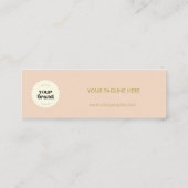 Chic Pink Gold Event Logo Gratis Drink Voucher Mini Visitekaartje (Achterkant)