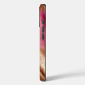 Chic Pink Gold Faux Fur Case-Mate iPhone Case (Achterkant / Links)