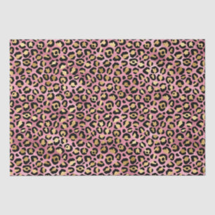 Chic Pink Gold Leopard Pattern Baby shower Gift Tissuepapier