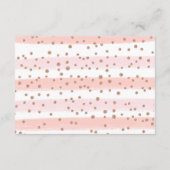 Chic Pink & Gold Words of Advice Afstuderen Kaarte Advieskaart (Achterkant)