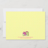 Chic Pink Green Polka Dot Modern Ma Baby shower Kaart (Achterkant)