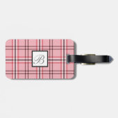 Chic Pink & Grey Plays Mode Patroon Bagagelabel (Achterkant horizontaal)