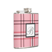 Chic Pink & Grey Plays Mode Patroon Heupfles (Rechts)