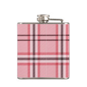 Chic Pink & Grey Plays Mode Patroon Heupfles (Achterkant)