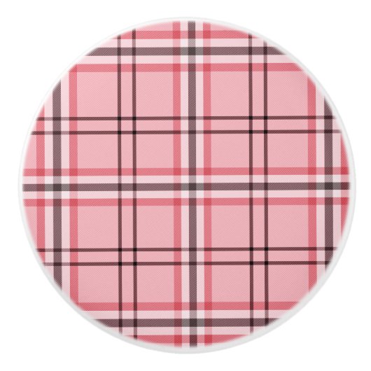 Chic Pink & Grey Plays Mode Patroon Keramische Knop (Voorkant)