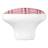 Chic Pink & Grey Plays Mode Patroon Keramische Knop (Zijkant)