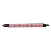 Chic Pink & Grey Plays Mode Patroon Zwarte Inkt Pen (Voorkant)