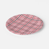 Chic Pink & Grey Plays Mode Pattern Party Papieren Bordje (Gekanteld)