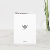 Chic Pink + Grey Teapot Trellis Bedankt (Achterkant)