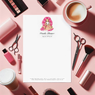 Chic Pink Hair Salon Briefhoofd