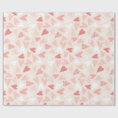 Chic Pink Hearts Valentijnsdag Cadeaupapier (Vlak)