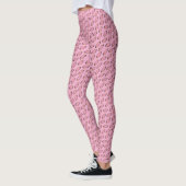 Chic Pink Helix patroon Leggings (Links)