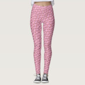 Chic Pink Helix patroon Leggings (Voorkant)
