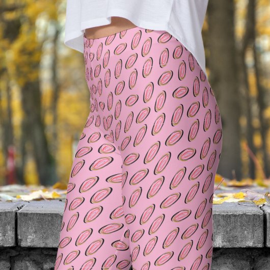Chic Pink Helix patroon Leggings