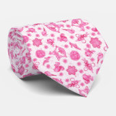 Chic Pink Holiday Christmas Ornament Stropdas voor (Opgerold)
