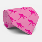 Chic Pink Ice Hockey Sport Stropdas (Opgerold)