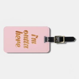 Chic Pink ik ben hier Bagagelabel