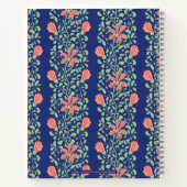 Chic Pink Indigo Floral Flowers Decoratief Notitieboek (Achterkant)