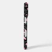 chic pink leopard print coquette bow monogram Case-Mate iPhone case (Achterkant / Rechts)