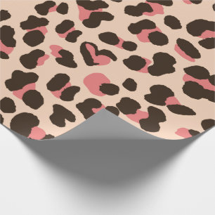 Chic Pink Leopard Print Verpakkingspapier Cadeaupapier
