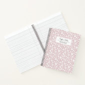Chic Pink Leopard Skin Pattern Monogram Notitieboek (Binnen)