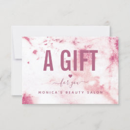 Chic Pink Marble Elegant Glam Beauty Salon Modern