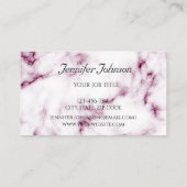 Chic Pink Marble Nail Salon Loyalty Card Aangepast (Achterkant)
