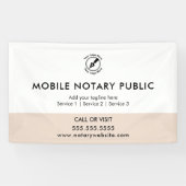 Chic Pink Mobiele Notaris Publieke Logo Website Ev Spandoek (Horizontaal)