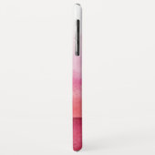 Chic Pink Ombre Waterverf Bubbles Monogram Case-Mate iPhone Case (Achterkant/links)