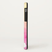 Chic Pink & Oranje Ombre Waterverf Monogram Case-Mate iPhone Case (Achterkant/links)