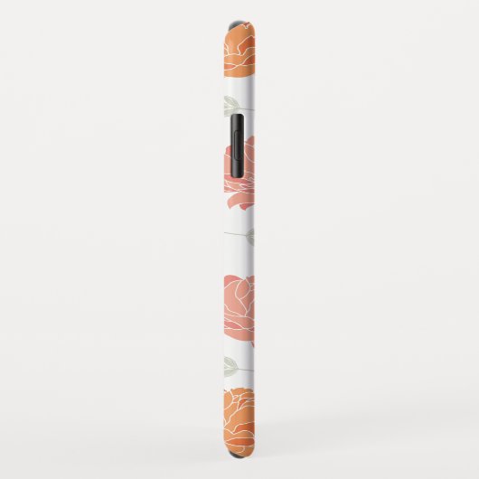 Chic Pink & Oranje Ponies Patroonogram Case-Mate iPhone Case (Achterkant/rechts)