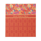 Chic Pink Oranje Yellow Poppies Notitieblok of Jot (Voorkant)