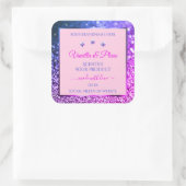 Chic Pink Paars Blue Ombre Glitter Product Labels (Tas)