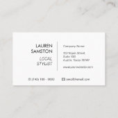 Chic Pink Palm Leaf Visitekaartje (Achterkant)