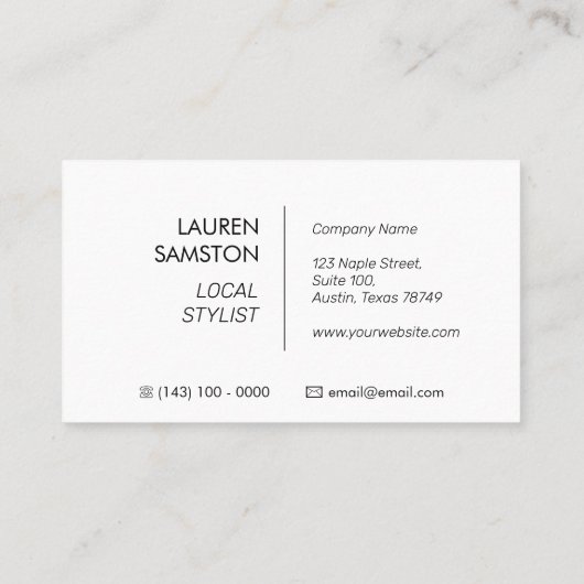 Chic Pink Palm Leaf Visitekaartje (Achterkant)