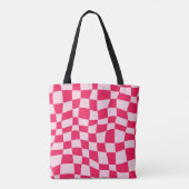 Chic Pink Pattern Tas (Achterkant)
