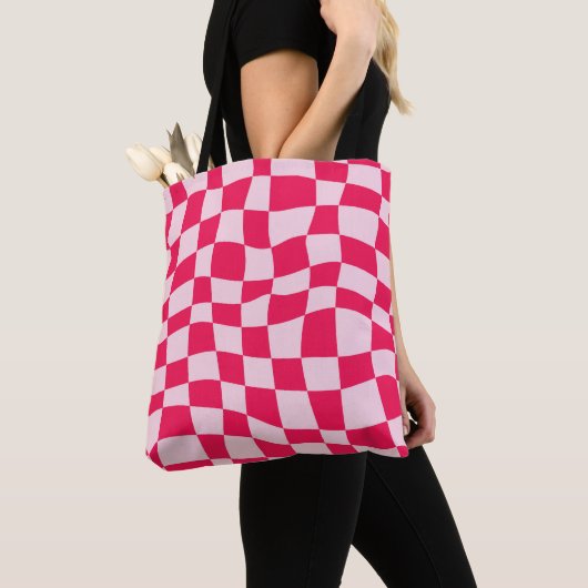 Chic Pink Pattern Tas (Dichtbij)