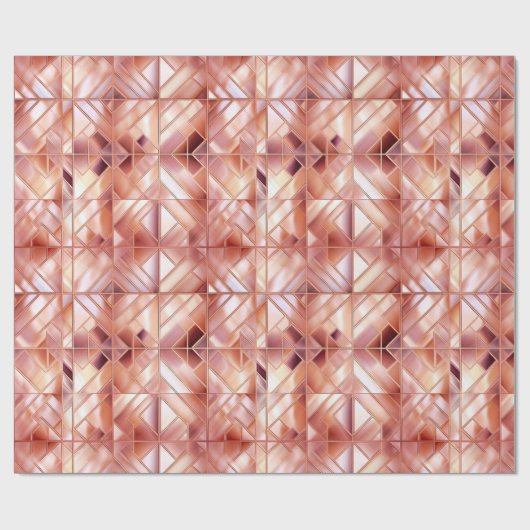 Chic Pink Pearl Roos Gold Abstract Cadeaupapier (Vlak)