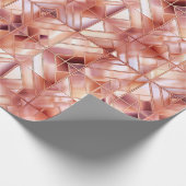 Chic Pink Pearl Roos Gold Abstract Cadeaupapier (Hoek)