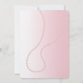  Chic Pink Pearls Vrijgezellenfeest Kaart (Achterkant)