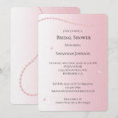  Chic Pink Pearls Vrijgezellenfeest Kaart (Voorkant / Achterkant)